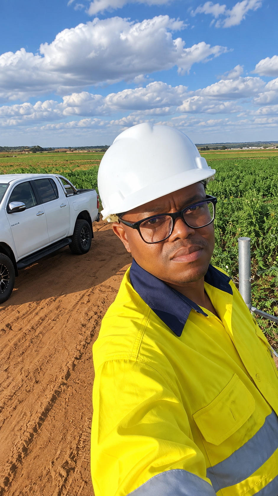Babenakwena Mining founder in PPE on site during greenfield exploration